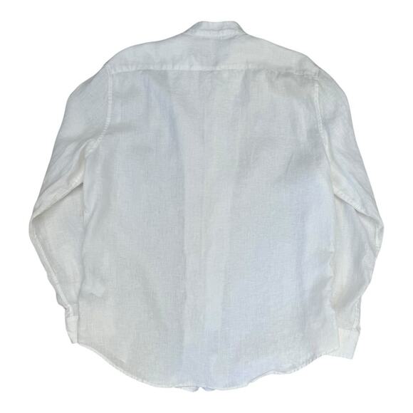 Loro Piana Andre White Flax Long Sleeve Button Up Shirt Men’s Large - Picture 2 of 5
